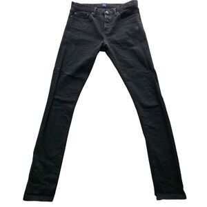 Gap Skinny Jeans Mens 34W 36L Black Denim Stretch Tall Slim Drainpipe Pants